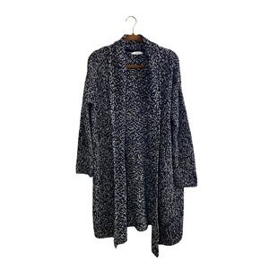 Vince Merino Wool Blend Marled Knit Open Front Longline Duster Cardigan M/L